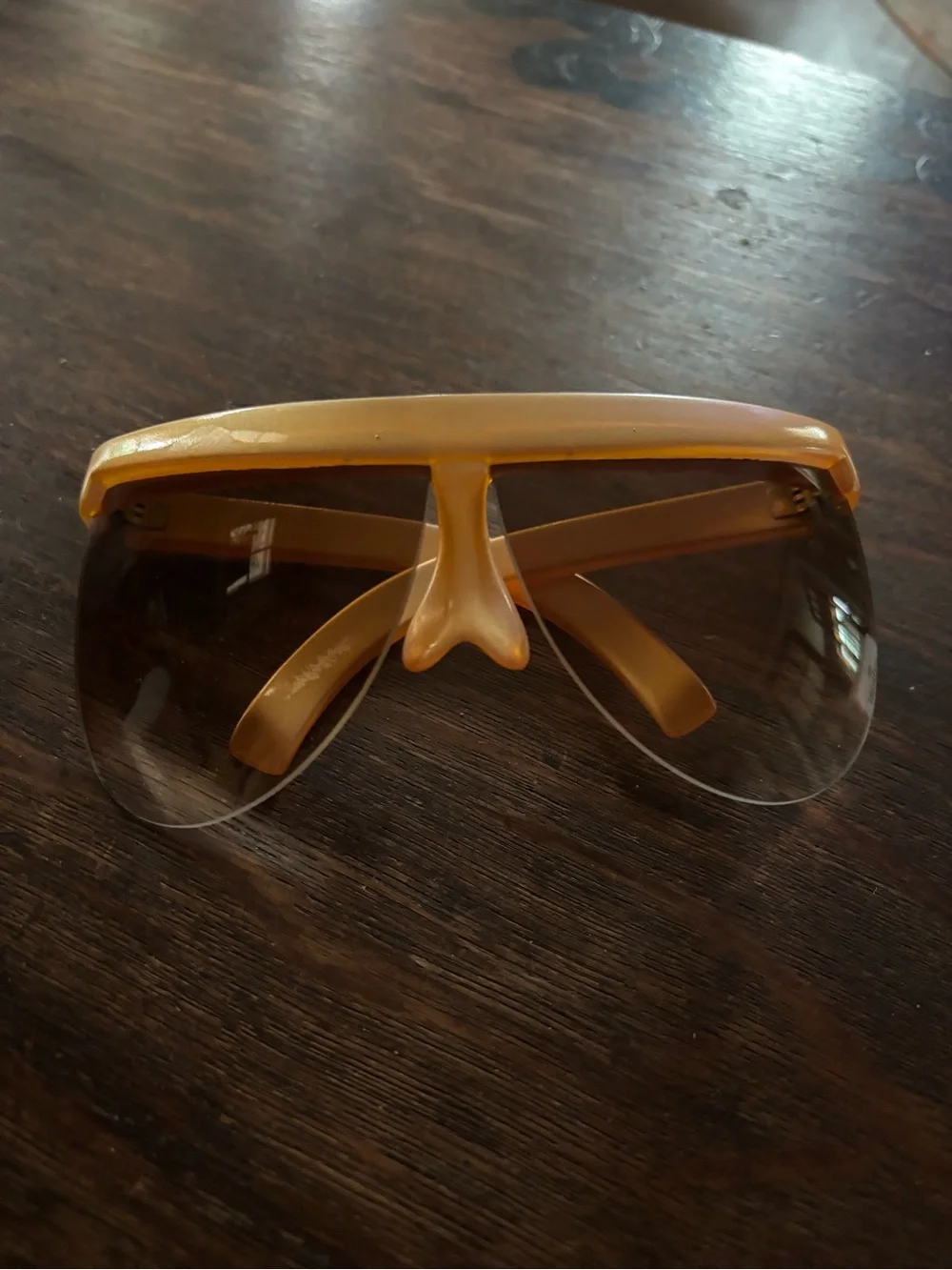 Women’s Fashion Shield Sunglasses - Amber made in Italy